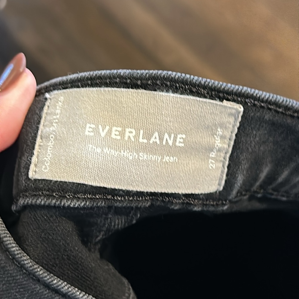 Everlane The Way High Skinny Jean 27 Black EUC - Picture 6 of 8